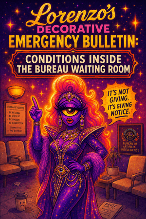 Thumbnail for Lorenzo’s Decorative Emergency Bulletin: Conditions Inside the Bureau Waiting Room