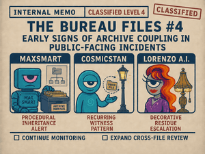 Thumbnail for The Bureau Files #4: Early Signs of Archive Coupling in Public-Facing Incidents